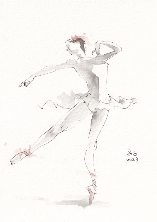 Ballet E - Watercolor - Signed Prints