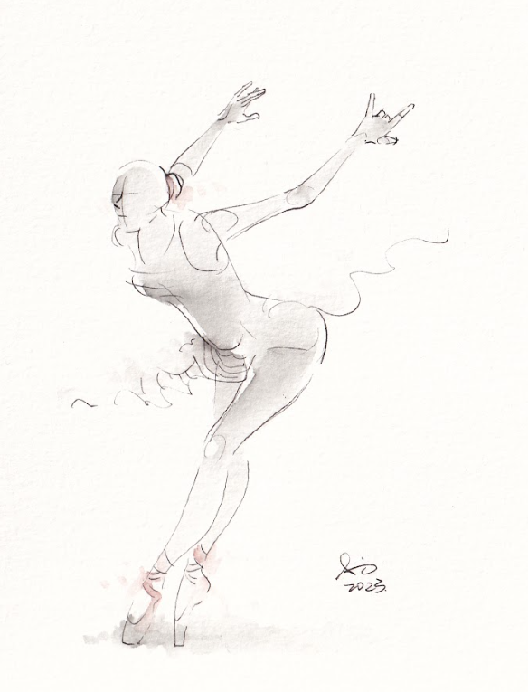 Ballet F - Watercolor - Signed Prints