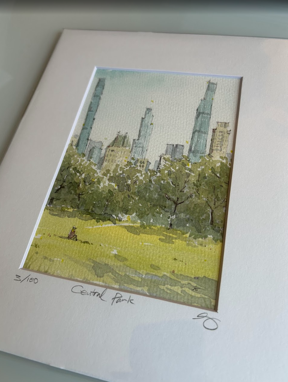 Central Park - New York - NYC - Watercolor - Limited Edition 100 Signed Prints