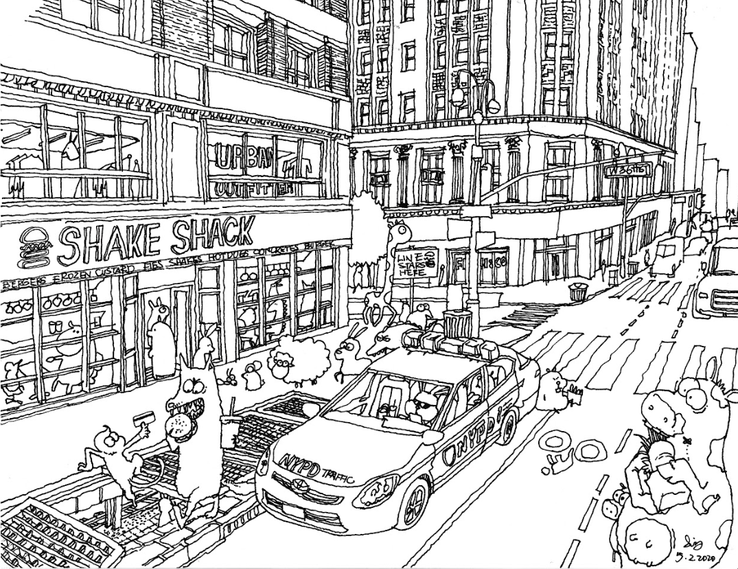 City Animal - NYC - Shake Shack / Burger Burglar | Limited Edition Prints