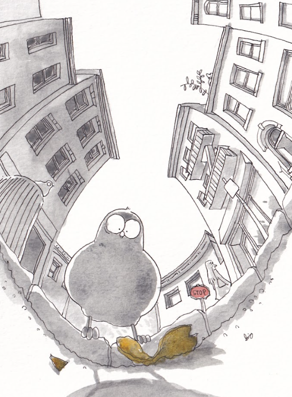 City Pigeon - Got Chips? - Watercolor - Signed Prints