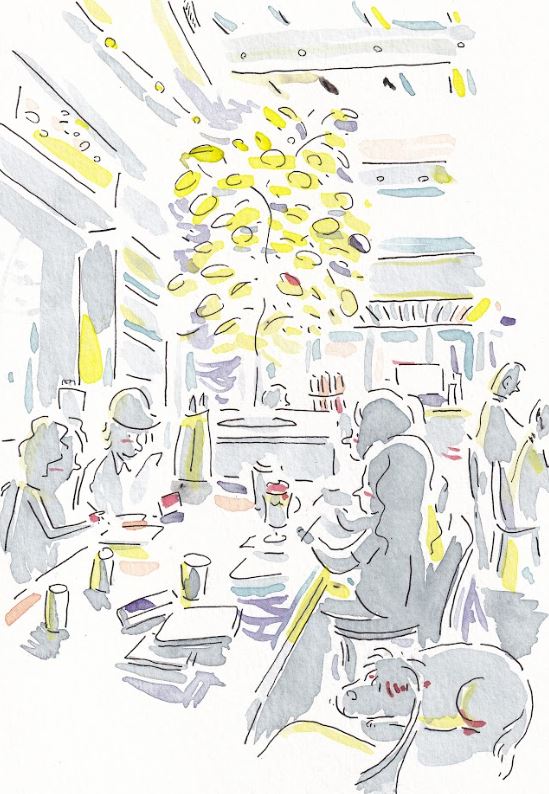 Eataly Brunch - New York City - Cartoon Style - Signed Print