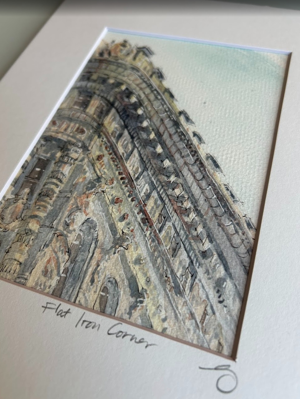 Flatiron Building Corner - Watercolor - Limited Edition 100 Signed Prints