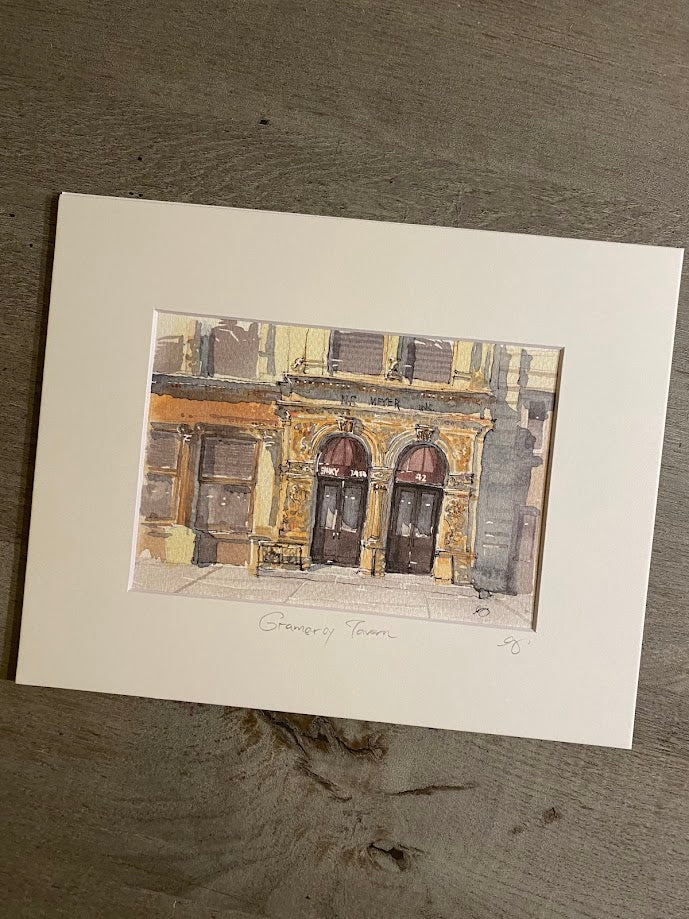Gramercy Tavern - American Restaurant - New York - Watercolor - Signed Prints