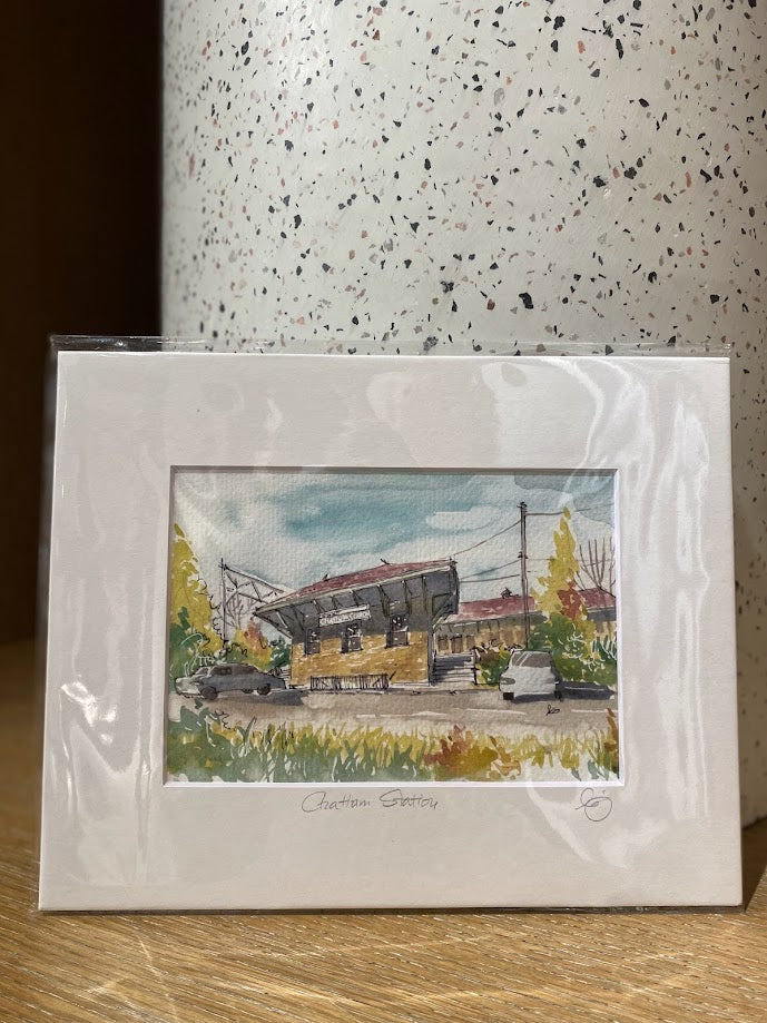 Chatham Train Station - NJ Transit - Watercolor - Signed Prints