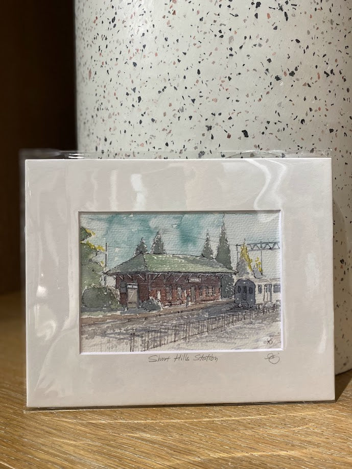 Short Hills Train Station - NJ Transit - Watercolor - Signed Prints