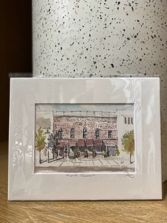 Fiorino Ristorante & Bar - Italian Restaurant - Summit, NJ - Watercolor - Signed Prints