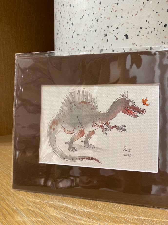 Dinosaur - Spinosaurus - Watercolor - Signed Prints