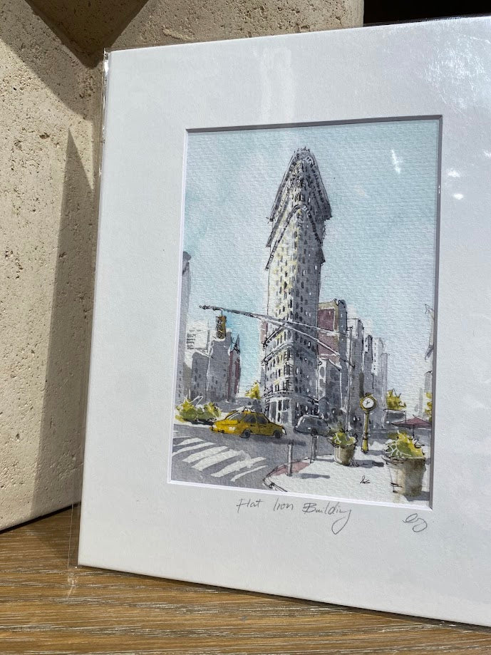 Flatiron Building - Watercolor - Signed Prints