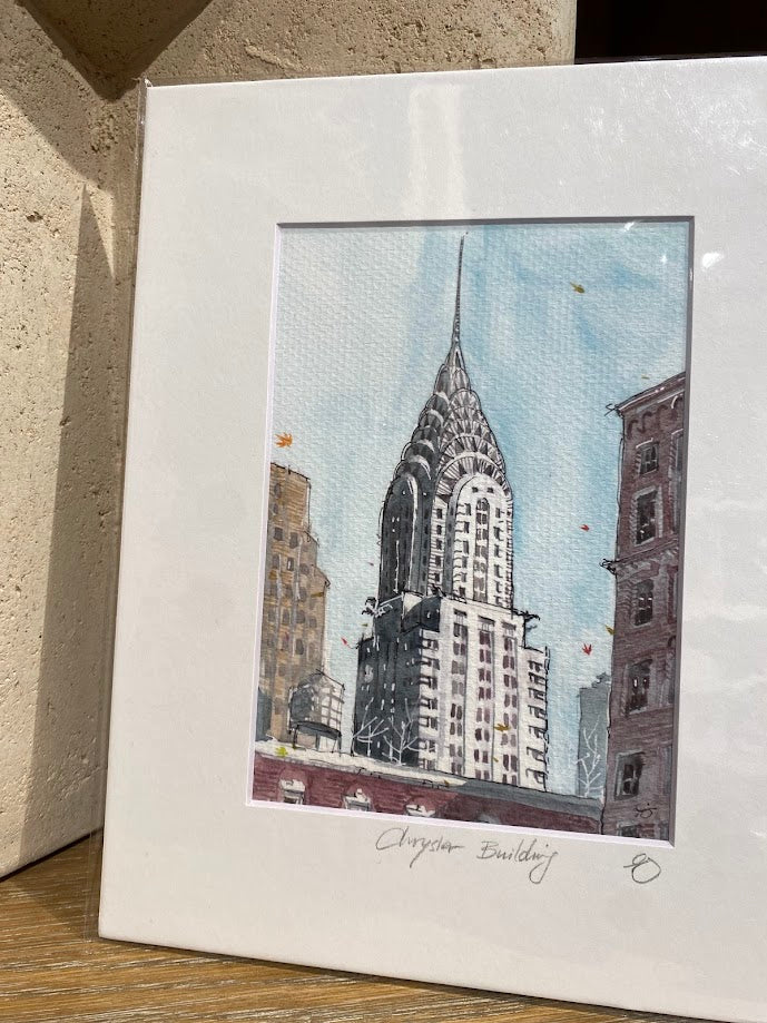 Chrysler Building - Watercolor - Signed Prints