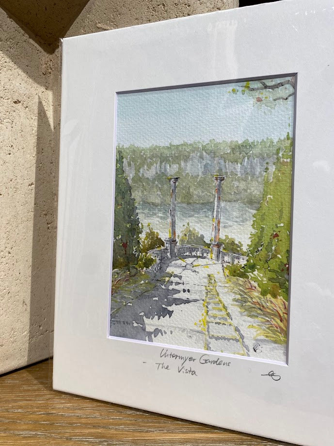 Untermyer Gardens - The Vista - New York - Watercolor - Signed Prints