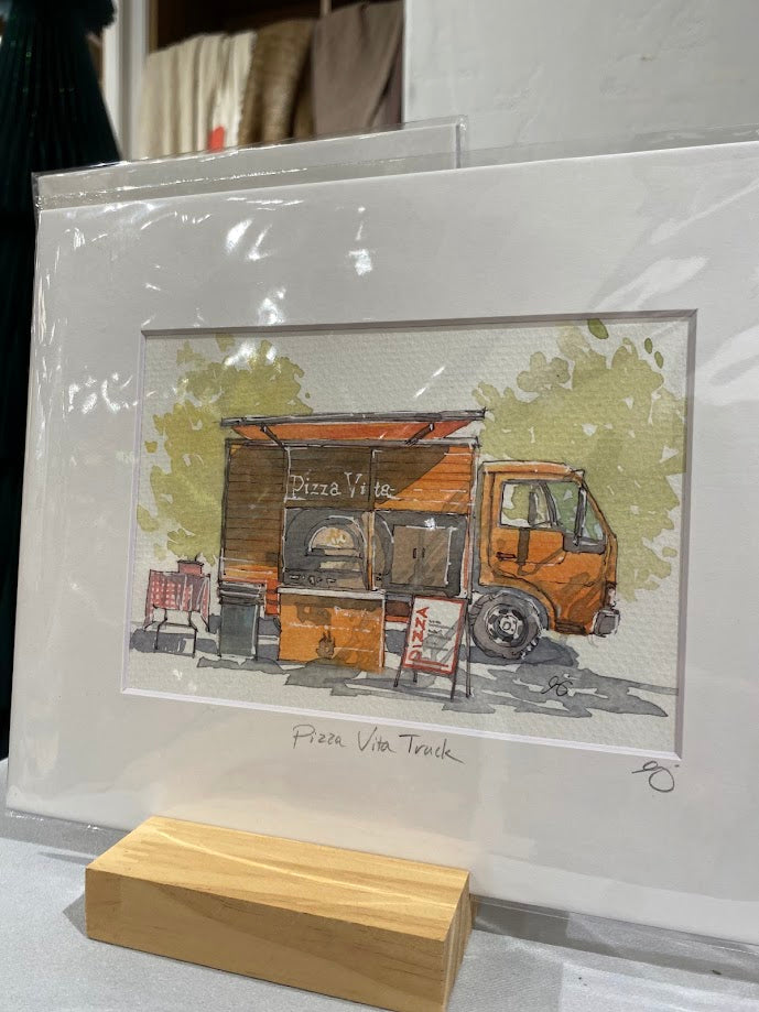 Pizza Vita Truck - Watercolor - Signed Prints