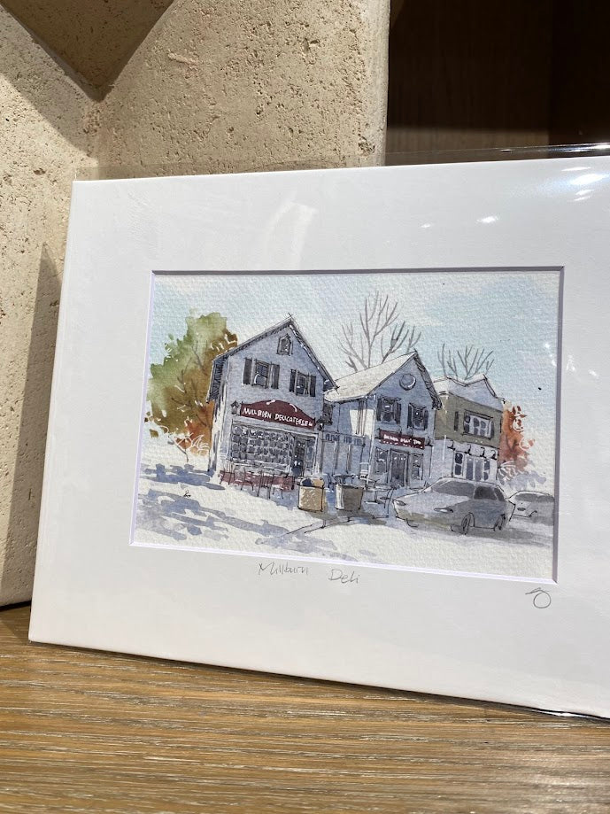 Millburn Deli - Short Hills - Jersey Restaurants - NJ - Watercolor - Signed Prints