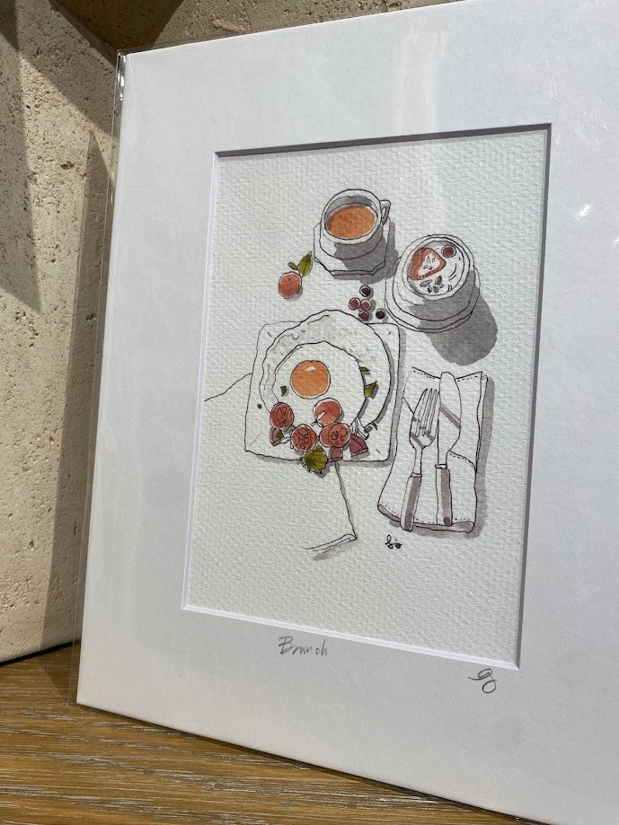 Brunch - Watercolor - Signed Prints