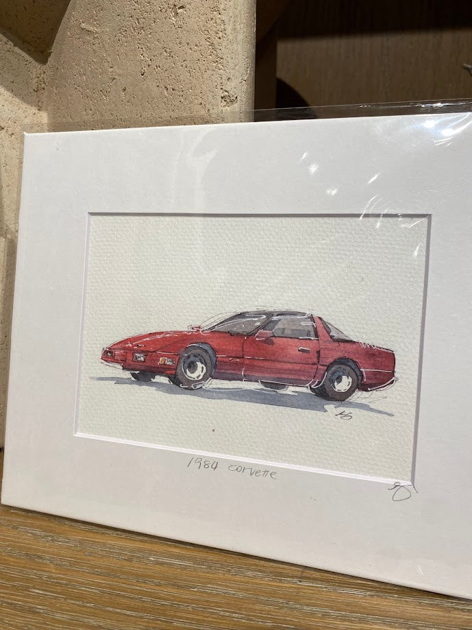 1984 Corvette - Cars - Watercolor - Signed Prints