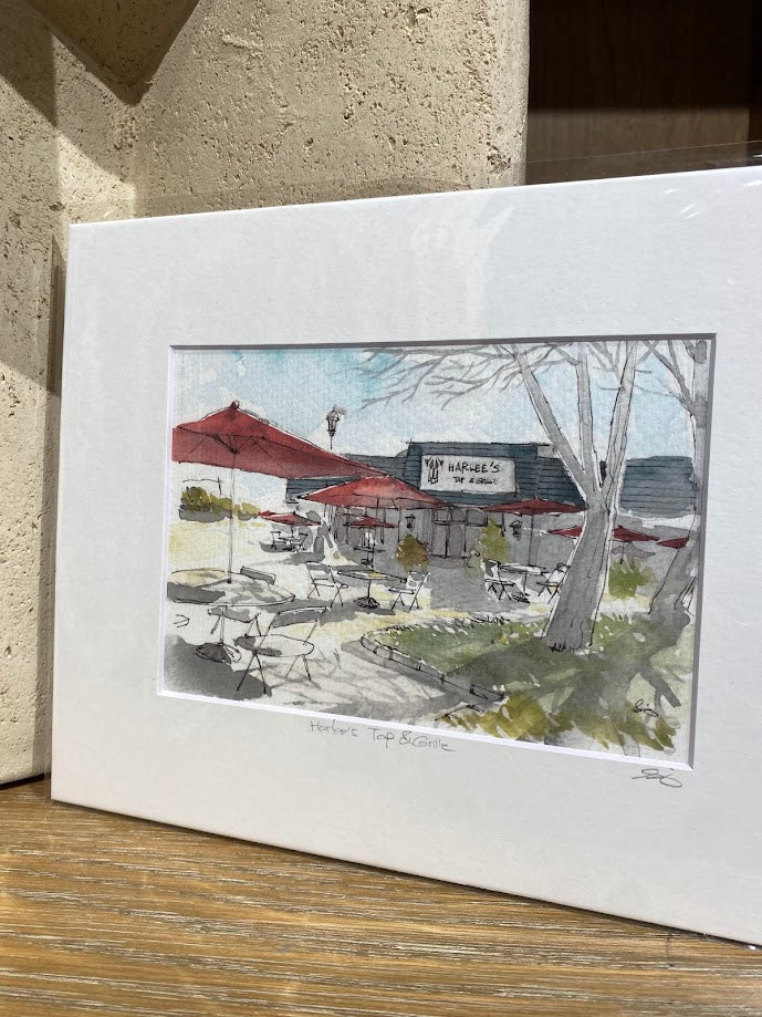 Harlee's Tap & Grille - Jersey Restaurants - NJ - Watercolor - Signed Prints