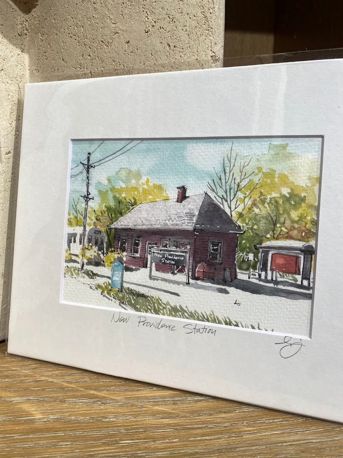 New Providence Train Station - NJ Transit - Watercolor - Signed Prints