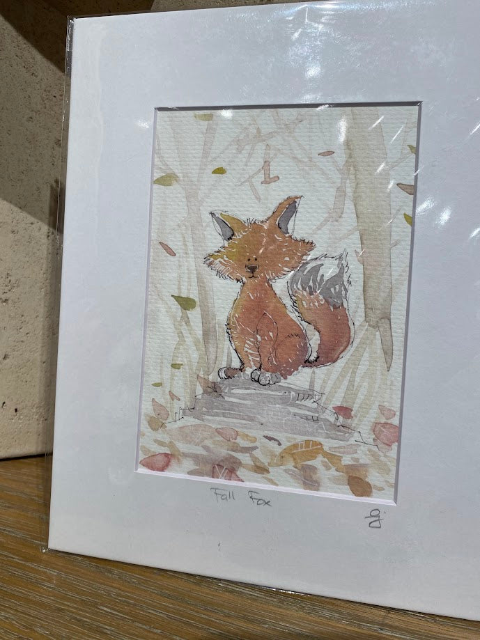 Fox in the Fall - Watercolor - Signed Prints