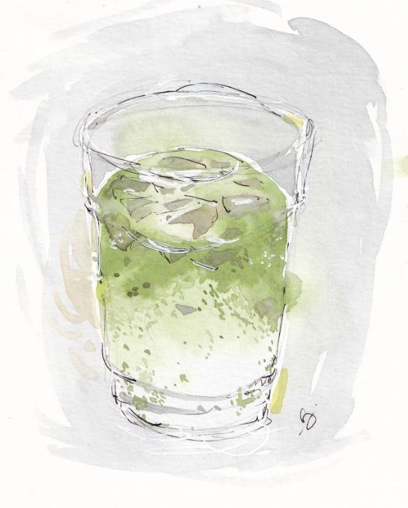 Matcha Latte - Watercolor - Signed Prints
