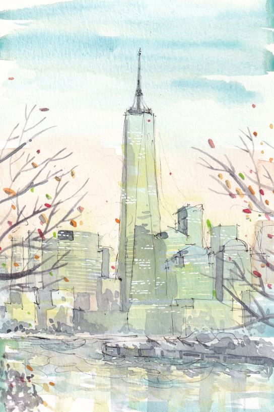 One World Trade Center - New York - NYC - Watercolor - Signed Prints