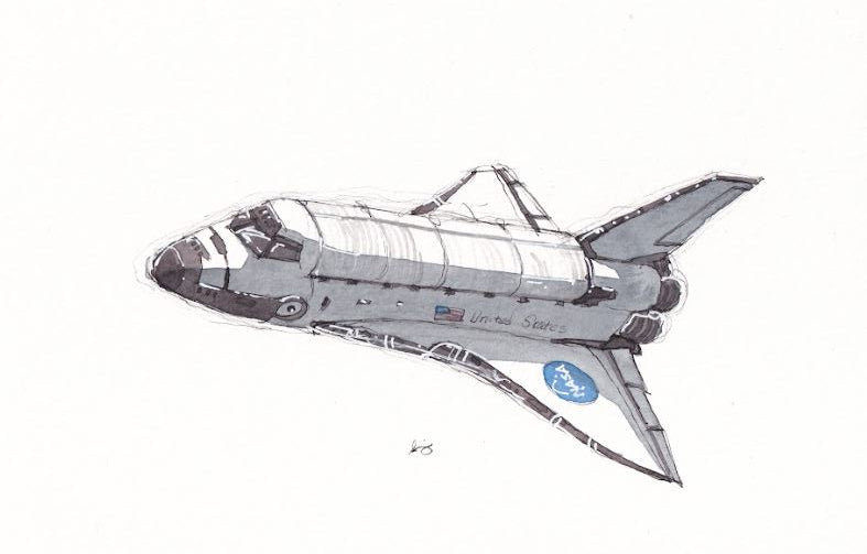 NASA Rocket - Watercolor - Signed Prints