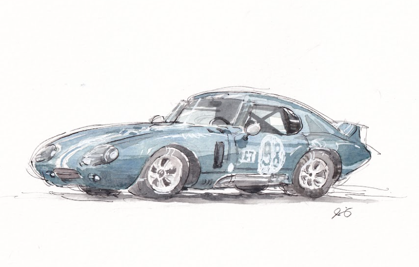 Shelby Cobra Daytona Coupe - Cars - Watercolor - Signed Prints