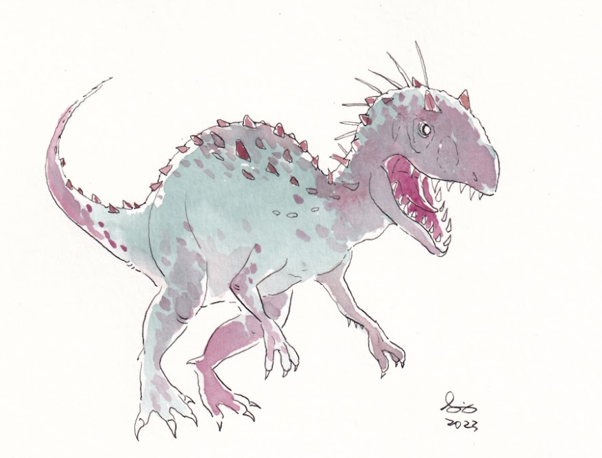 Dinosaur - Indominus Rex - Watercolor - Signed Prints