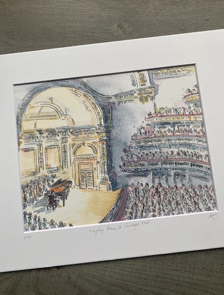 Lang Lang @ Carnegie Hall - Piano - Music - Watercolor Art - Limited Edition 100 Signed Prints