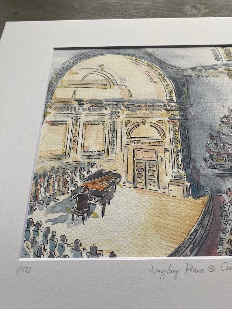 Lang Lang @ Carnegie Hall - Piano - Music - Watercolor Art - Limited Edition 100 Signed Prints