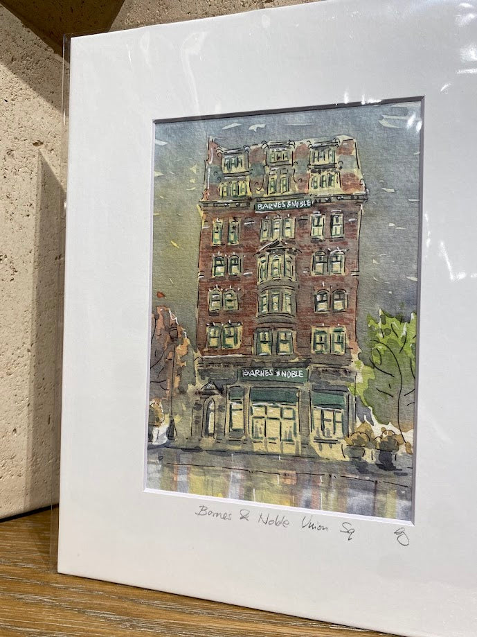 Barnes & Noble, Union Square - Watercolor - Signed Prints