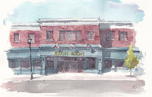 Barth's Market - New Providence - NJ - Watercolor - Signed Prints