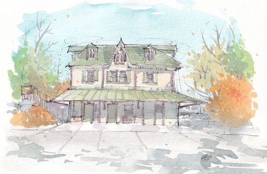 Fanwood Train Station - NJ Transit - Watercolor - Signed Prints