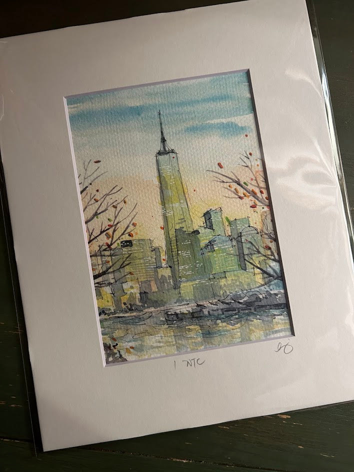 One World Trade Center - New York - NYC - Watercolor - Signed Prints
