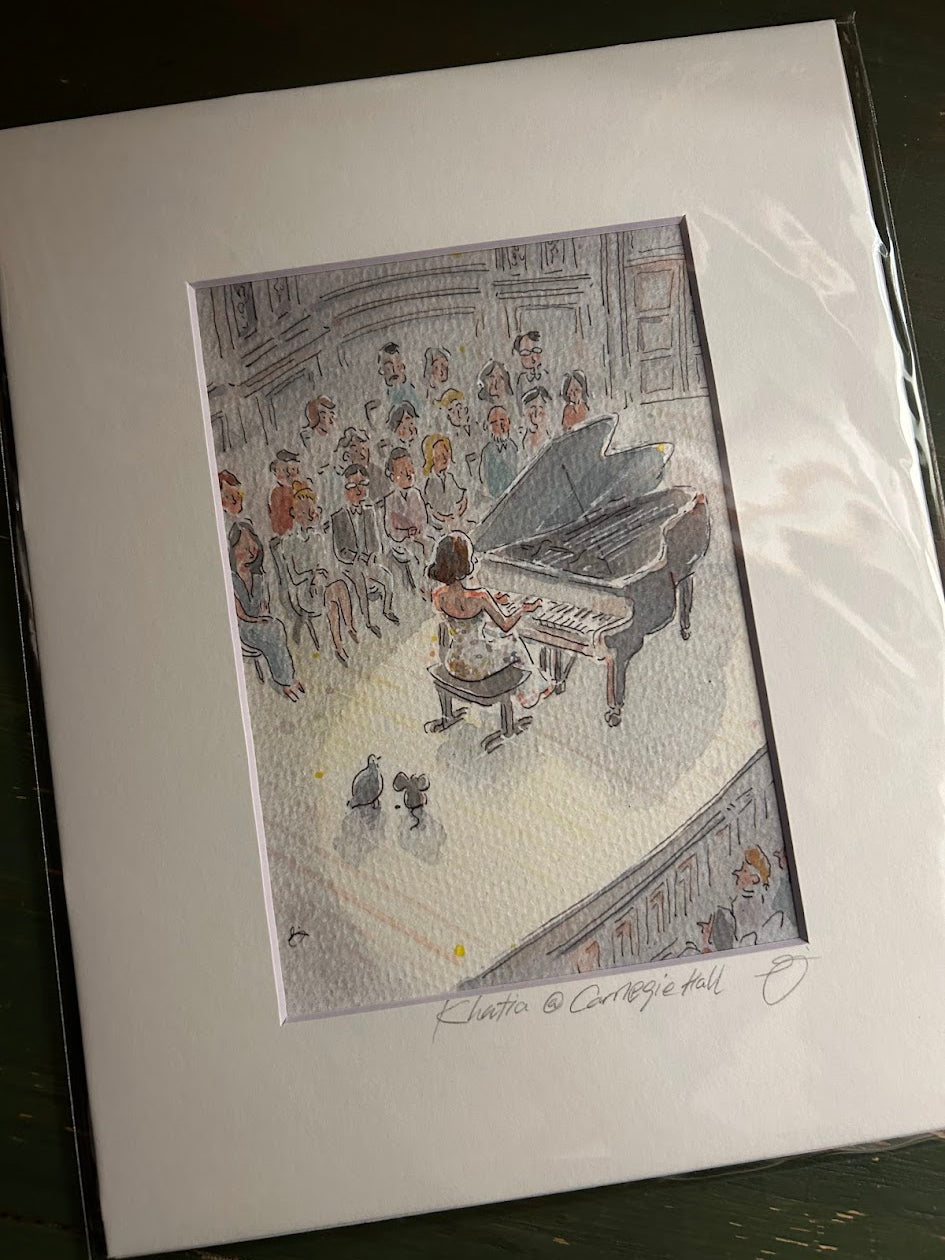 Khatia Buniatishvili - Piano - Carnegie Hall - Watercolor Art - Signed Prints