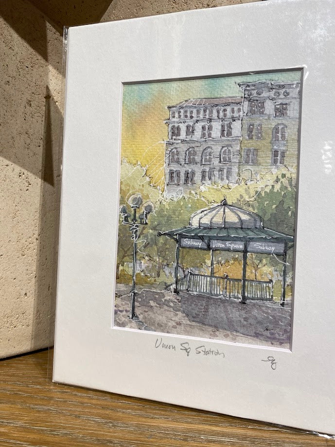 Union Square Station - Watercolor - Signed Prints