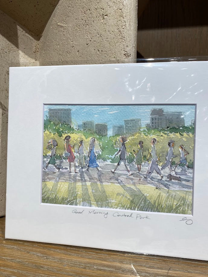 Rush Hour - Good Morning Central Park - Watercolor - Signed Prints