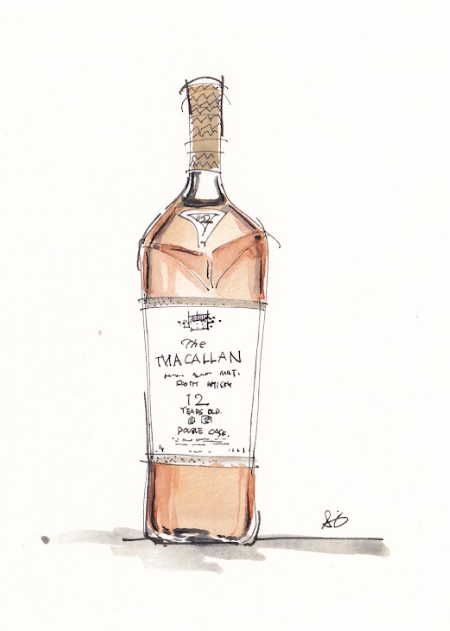 Single Malt Scotch 12 - Whisky - Watercolor - Signed Prints