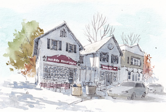 Millburn Deli - Short Hills - Jersey Restaurants - NJ - Watercolor - Signed Prints