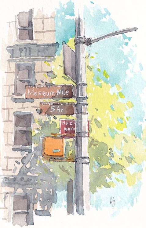 Museum Mile - Watercolor - Signed Prints