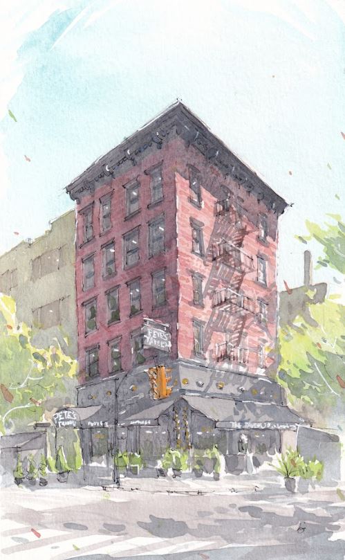 Pete's Tavern - Union Square - New York - Watercolor - Signed Prints
