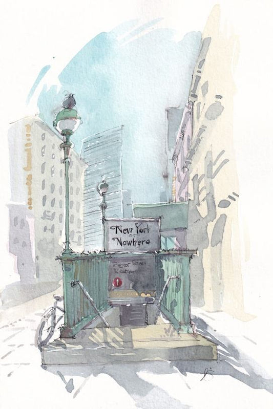 Rector Street Station - New York or Nowhere  - Watercolor - Signed Prints