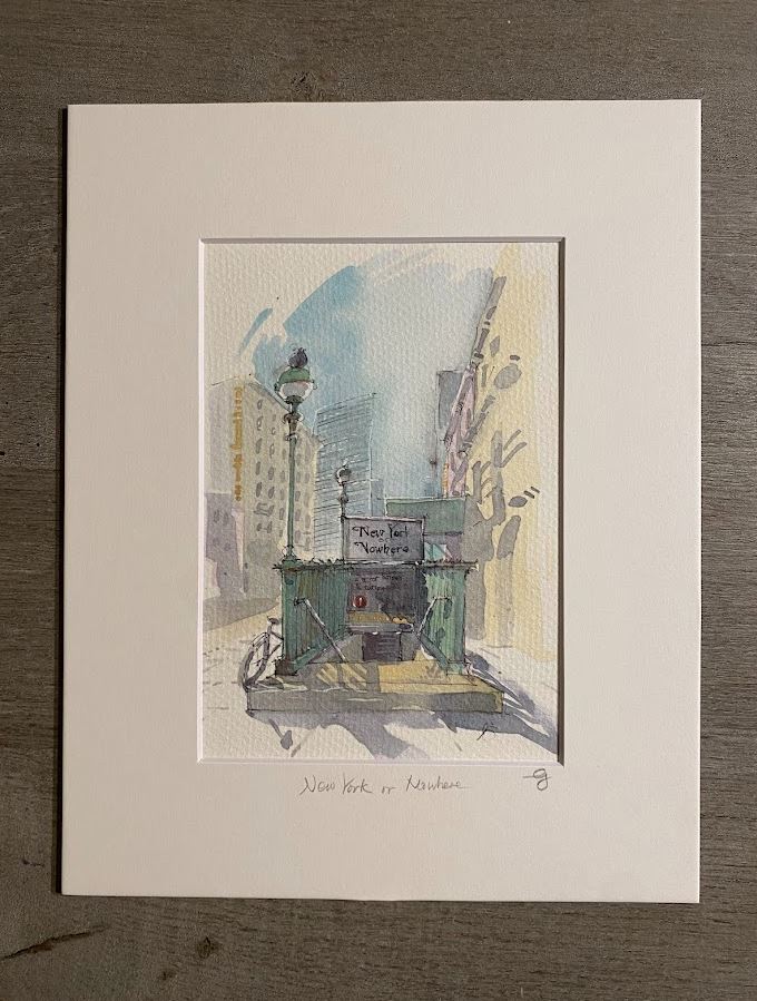 Rector Street Station - New York or Nowhere  - Watercolor - Signed Prints