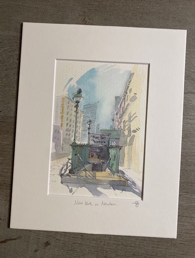 Rector Street Station - New York or Nowhere  - Watercolor - Signed Prints