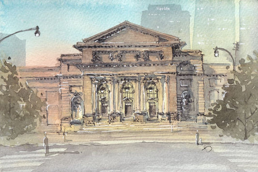 New York Public Library - Watercolor - Signed Prints