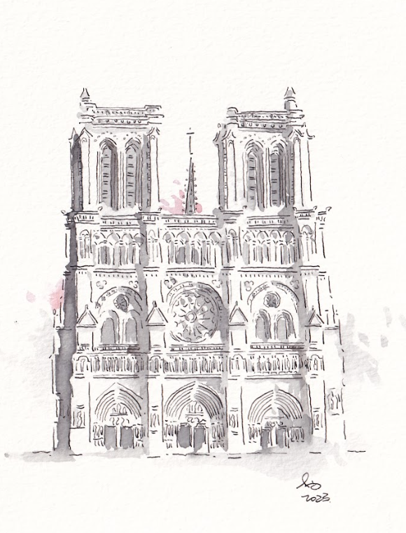 Notre Dame de Paris - Cartoon Style - Signed Prints