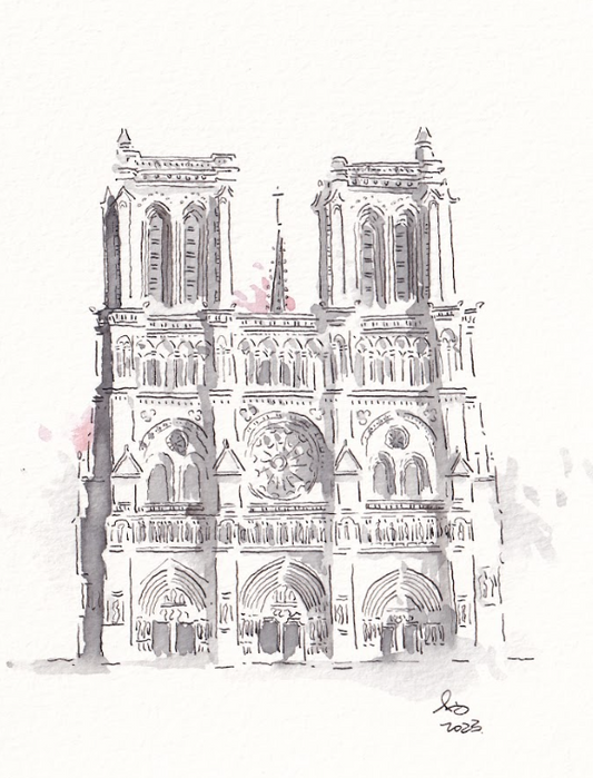 Notre Dame de Paris - Cartoon Style - Signed Prints