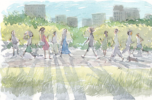 Rush Hour - Good Morning Central Park - Watercolor - Signed Prints