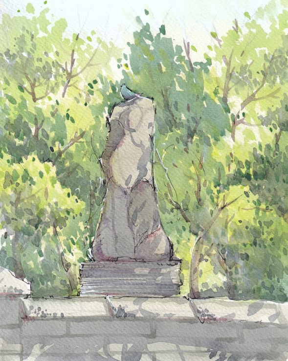 ORIGINAL PAINTING - The Met - Unidentified Object Sculpture