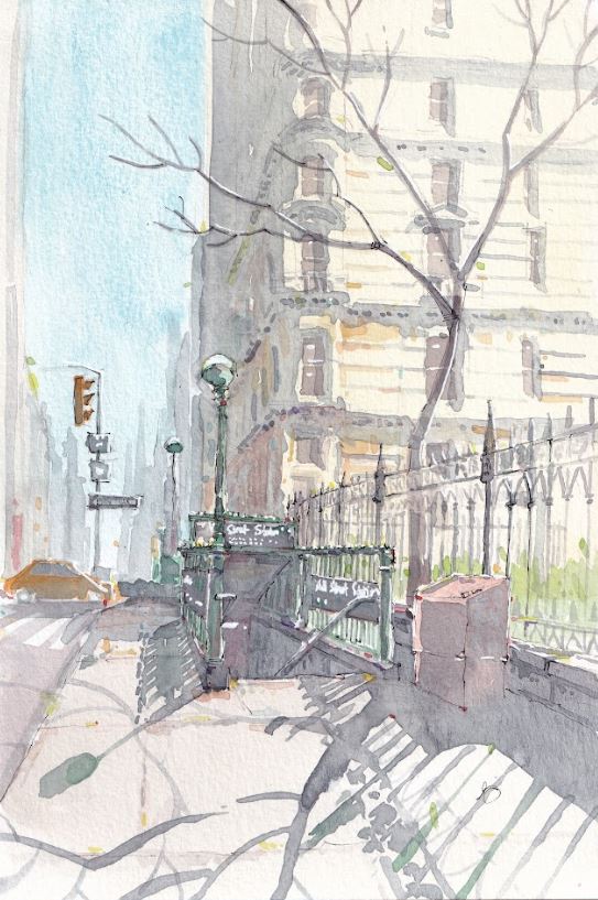 Wall Street Station - Watercolor - Signed Prints