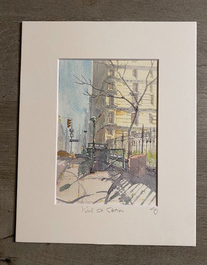 Wall Street Station - Watercolor - Signed Prints